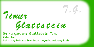 timur glattstein business card